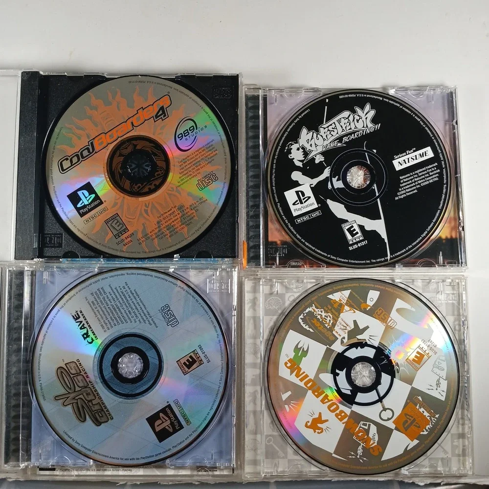 Sony PlayStation Video Game Lot 4 Games Cool Boarders Sno-Cross Burst Trick PS1
